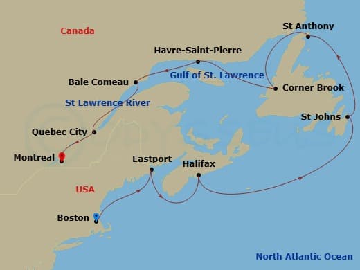 Cruise Itinerary Map