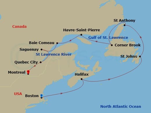 Cruise Itinerary Map