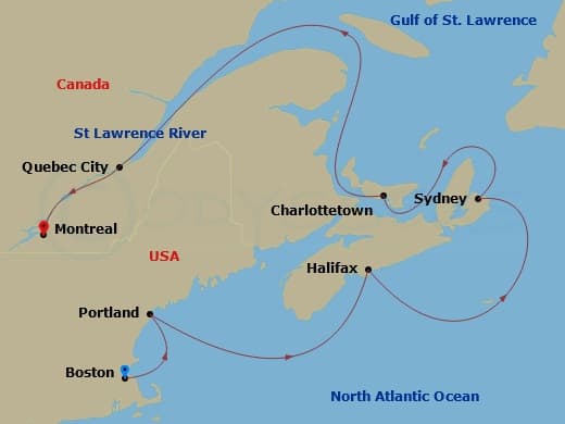 Cruise Itinerary Map