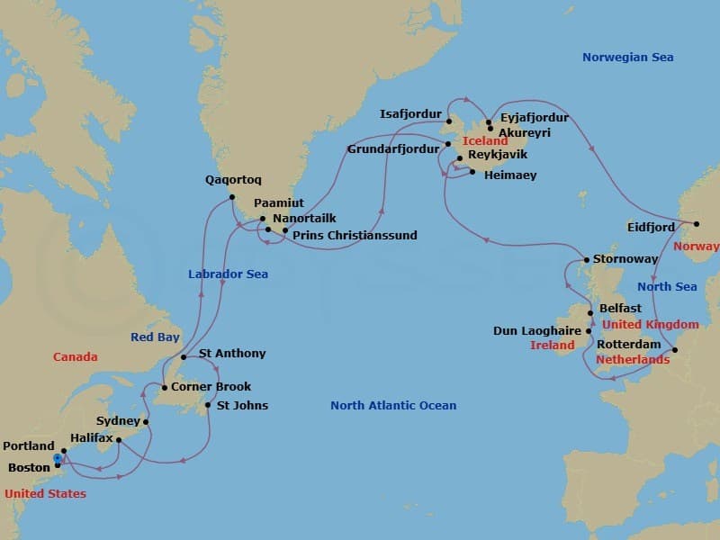 Cruise Itinerary Map