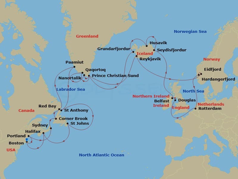 Cruise Itinerary Map