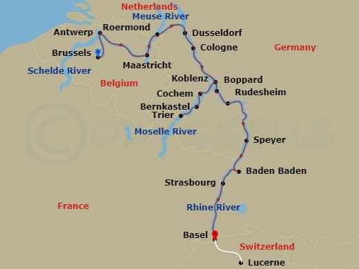 Cruise Itinerary Map