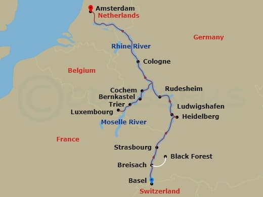 Cruise Itinerary Map