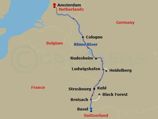 Cruise Itinerary Map