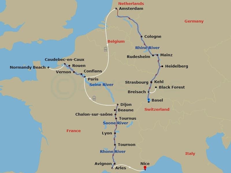 Cruise Itinerary Map