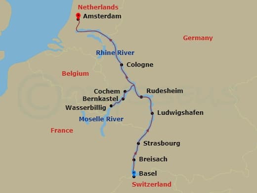 Cruise Itinerary Map