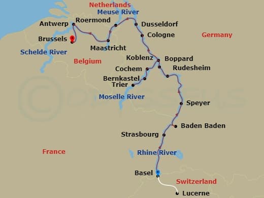 Cruise Itinerary Map