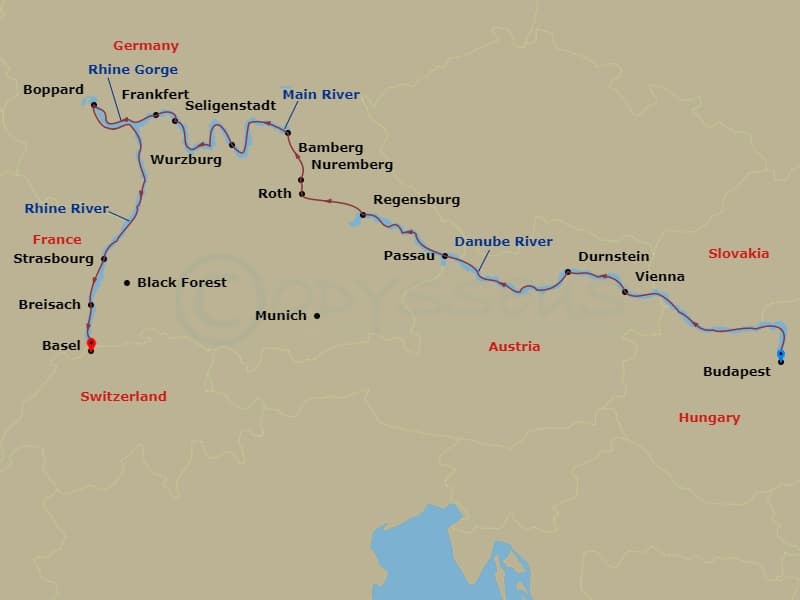 Cruise Itinerary Map