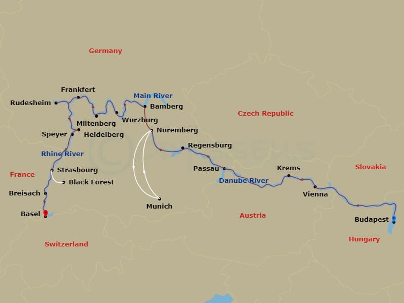 Cruise Itinerary Map
