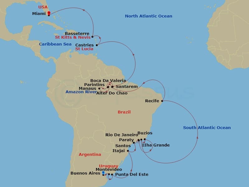 Cruise Itinerary Map