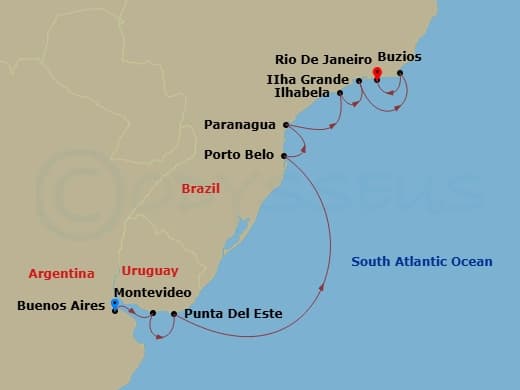 Cruise Itinerary Map