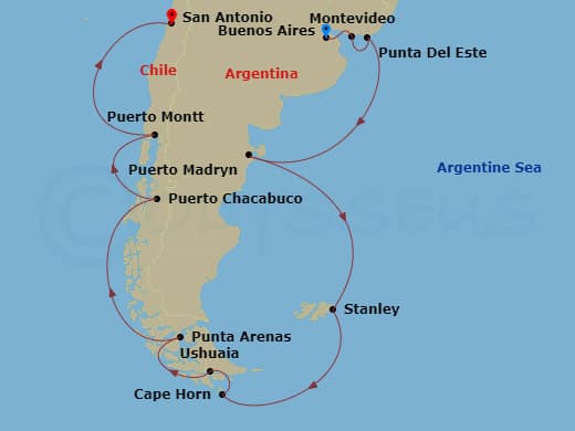 Cruise Itinerary Map