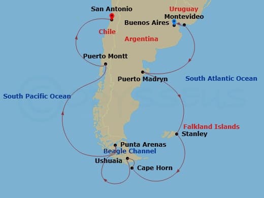 Cruise Itinerary Map