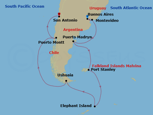 Cruise Itinerary Map