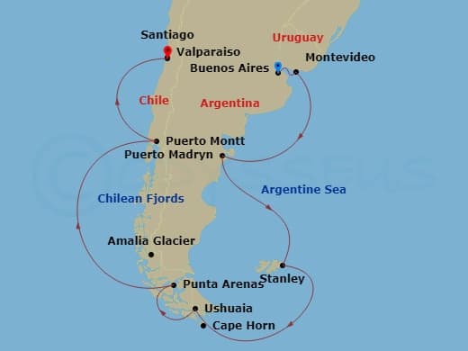 Cruise Itinerary Map