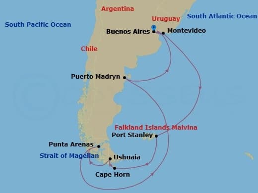 Cruise Itinerary Map