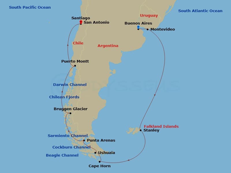 Cruise Itinerary Map