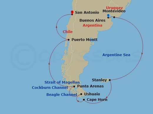 Cruise Itinerary Map