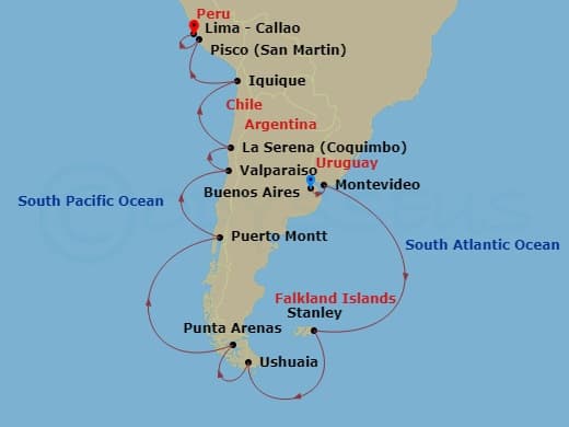 Cruise Itinerary Map