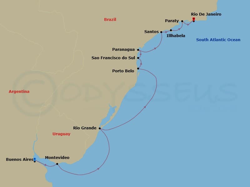 Cruise Itinerary Map