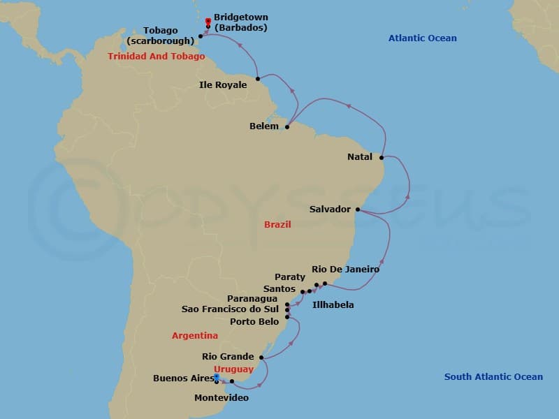 Cruise Itinerary Map