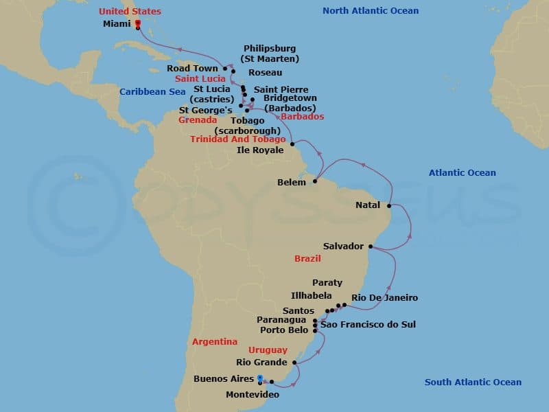 Cruise Itinerary Map
