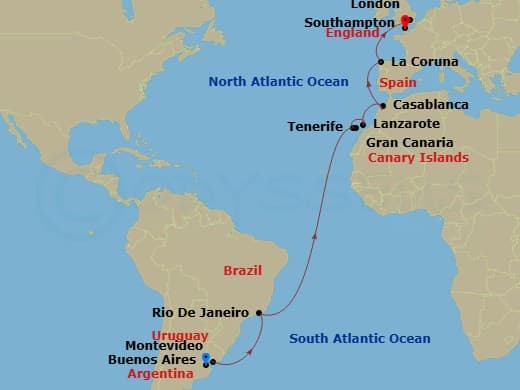 Cruise Itinerary Map