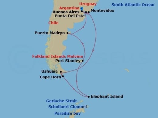 Cruise Itinerary Map