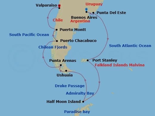Cruise Itinerary Map