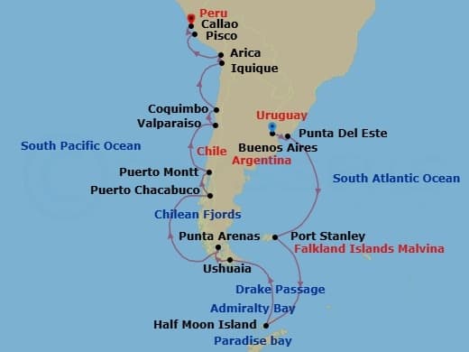 Cruise Itinerary Map