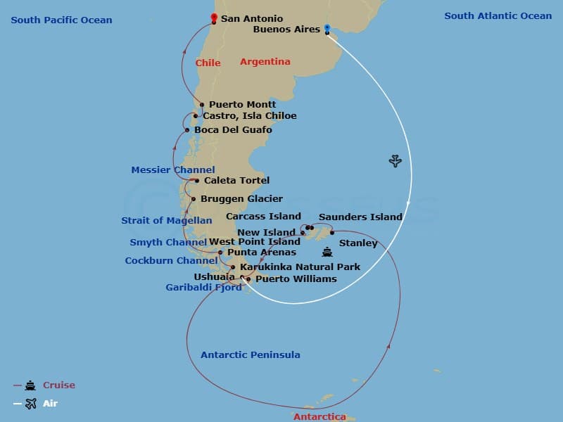Cruise Itinerary Map