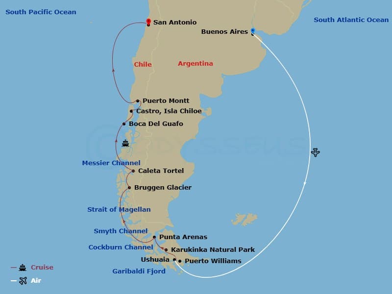 Cruise Itinerary Map