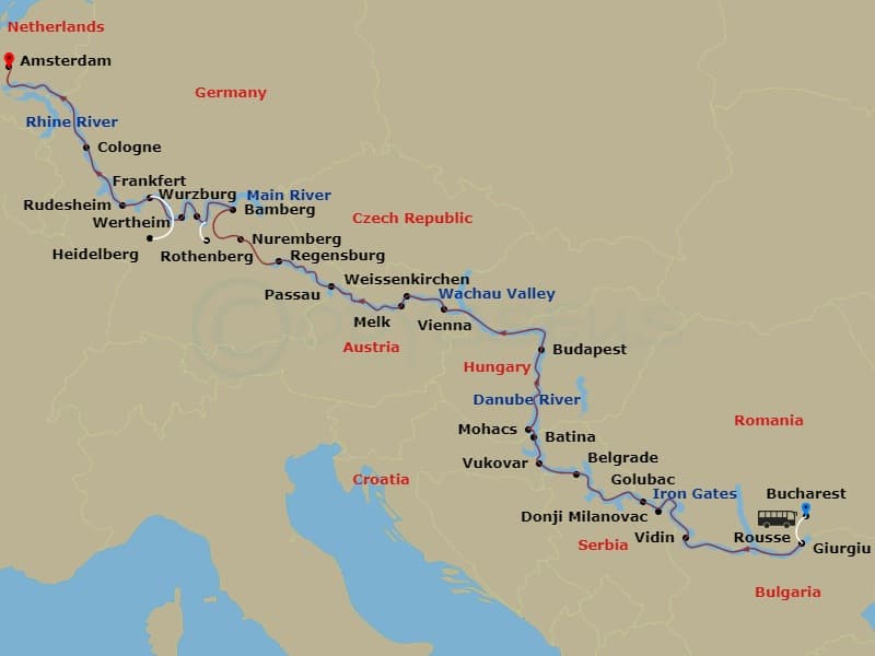 Cruise Itinerary Map