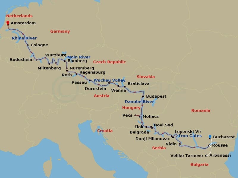 Cruise Itinerary Map