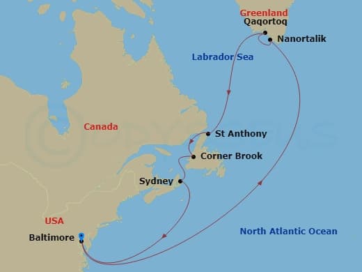 Cruise Itinerary Map