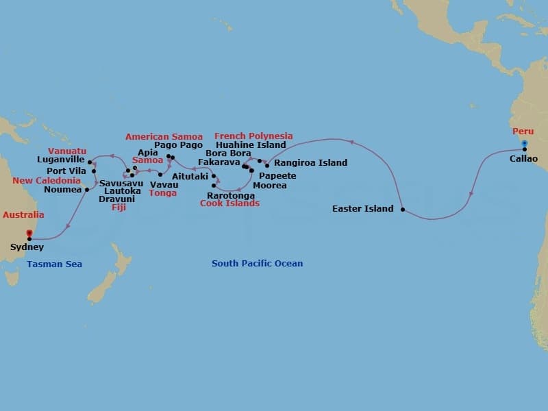 Cruise Itinerary Map
