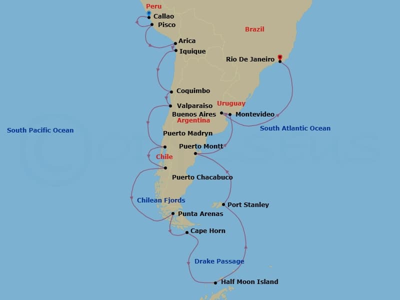 Cruise Itinerary Map