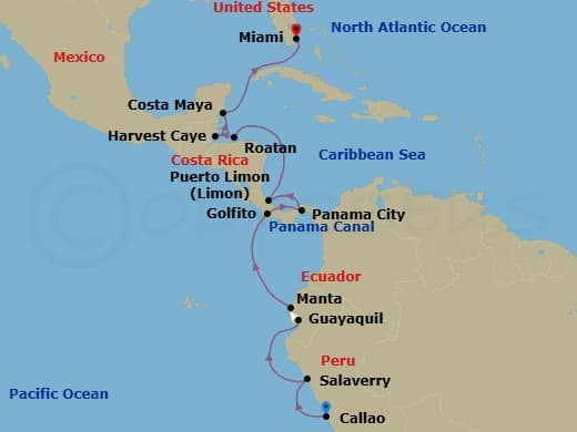 Cruise Itinerary Map
