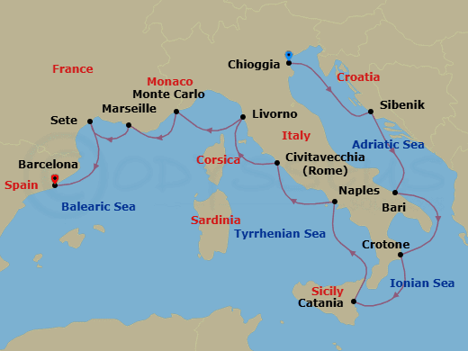 Cruise Itinerary Map
