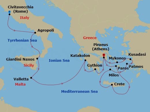 Cruise Itinerary Map