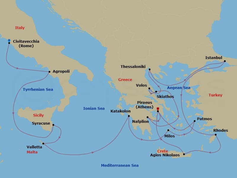 Cruise Itinerary Map