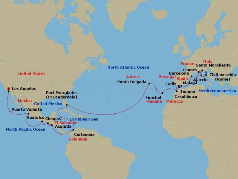 Cruise Itinerary Map