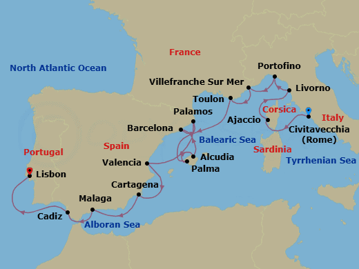 Cruise Itinerary Map