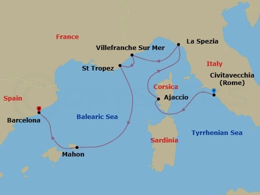 Cruise Itinerary Map