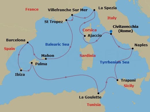 Cruise Itinerary Map