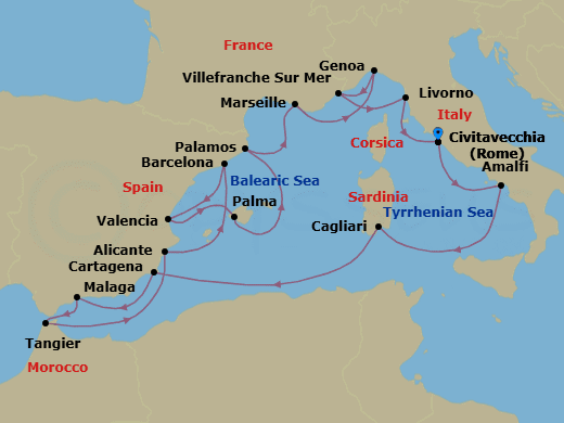 Cruise Itinerary Map