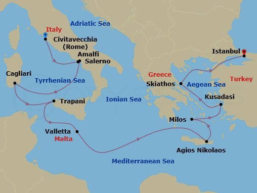 Cruise Itinerary Map