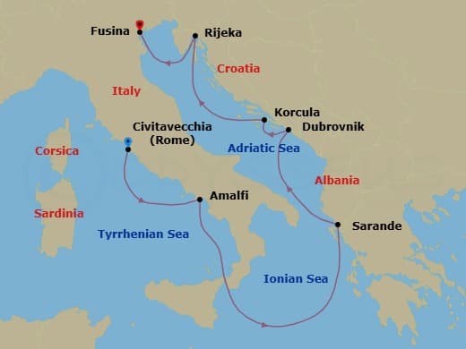 Cruise Itinerary Map