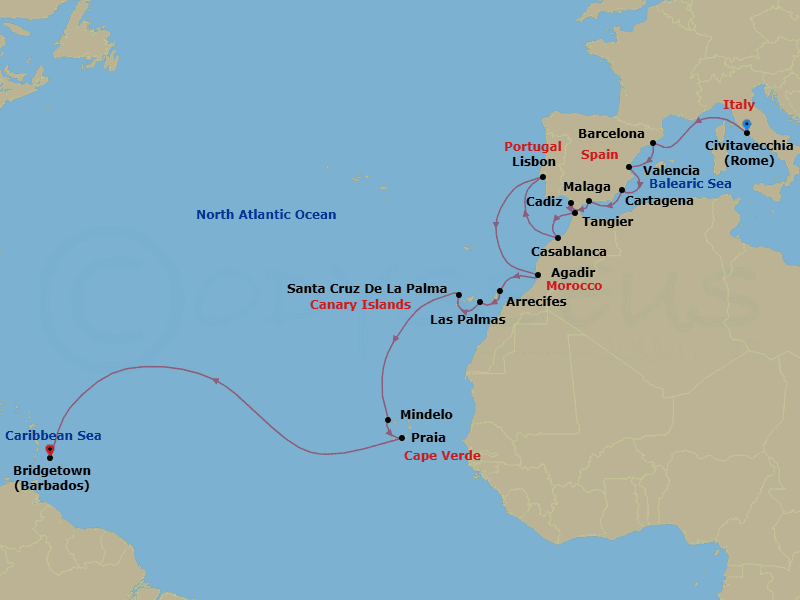 Cruise Itinerary Map