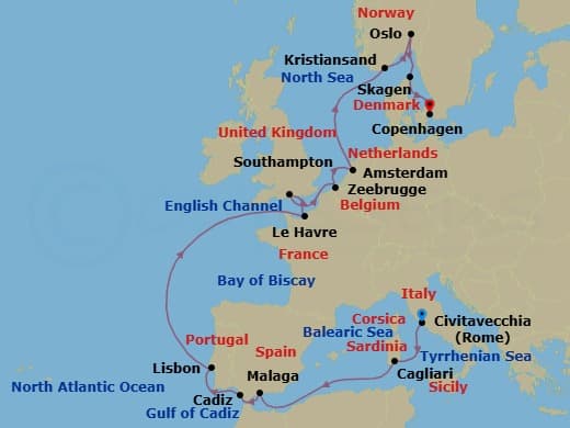 Cruise Itinerary Map